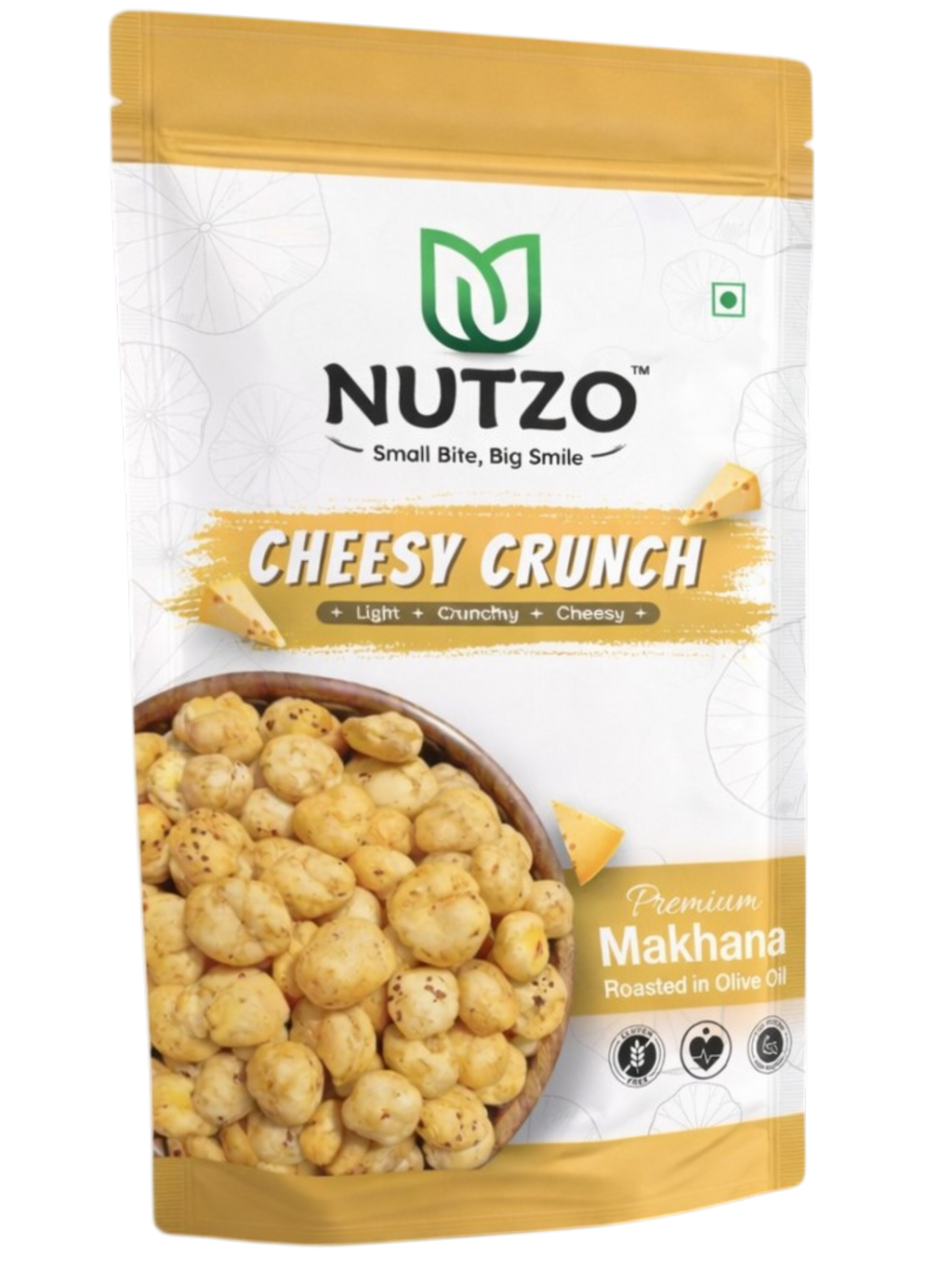 NUTZO Roasted Makhana | Cheesy Crunch | 55g