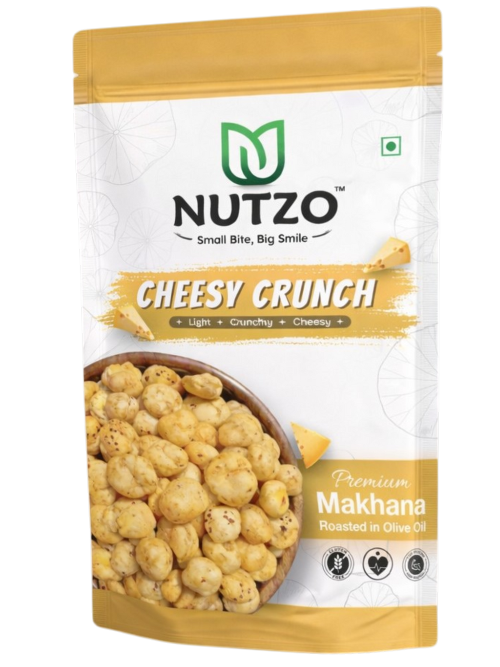 NUTZO Roasted Makhana | Cheesy Crunch | 55g