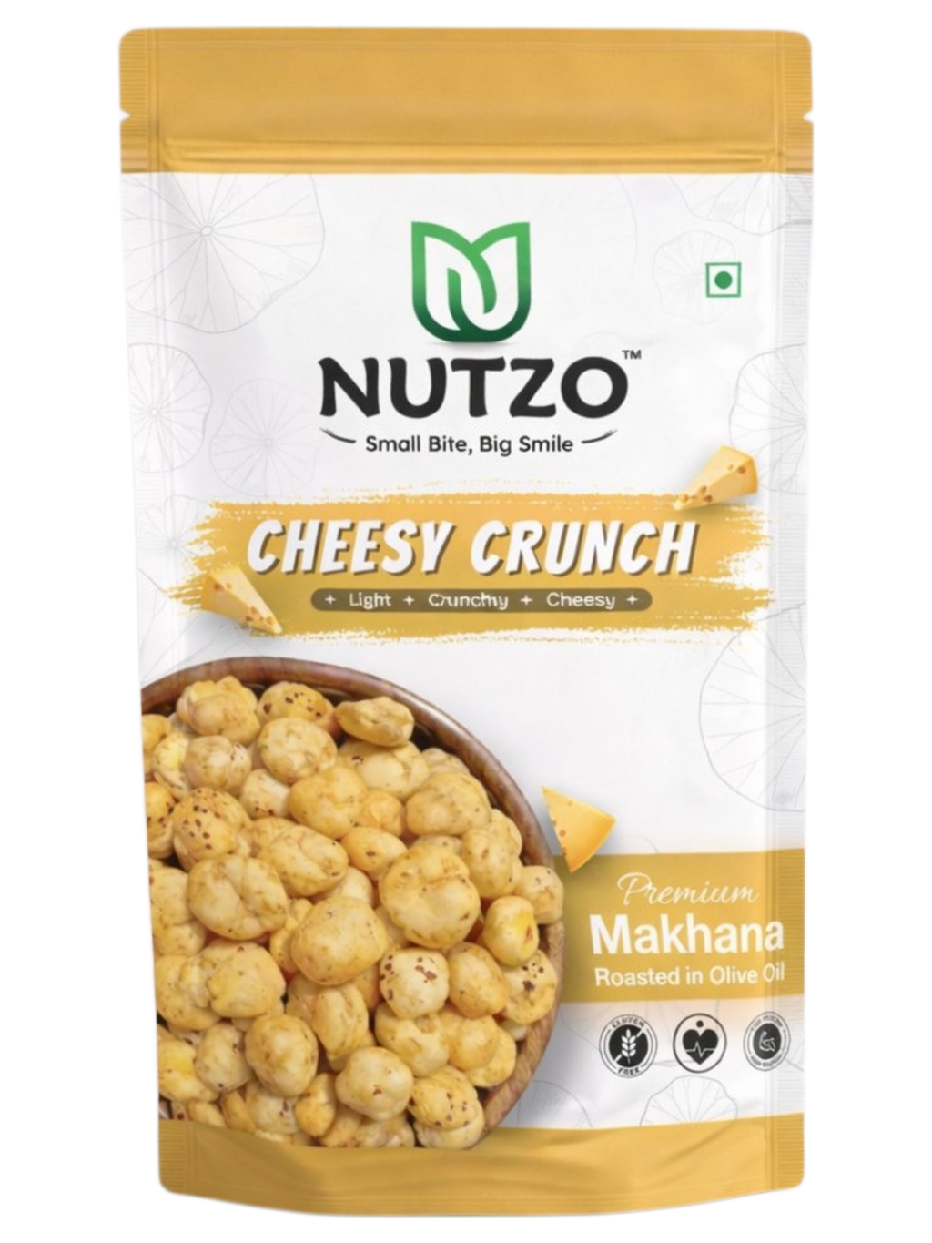 NUTZO Roasted Makhana | Cheesy Crunch | 55g