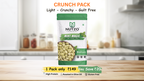 NUTZO Roasted Makhana | Minty Magic | 55g