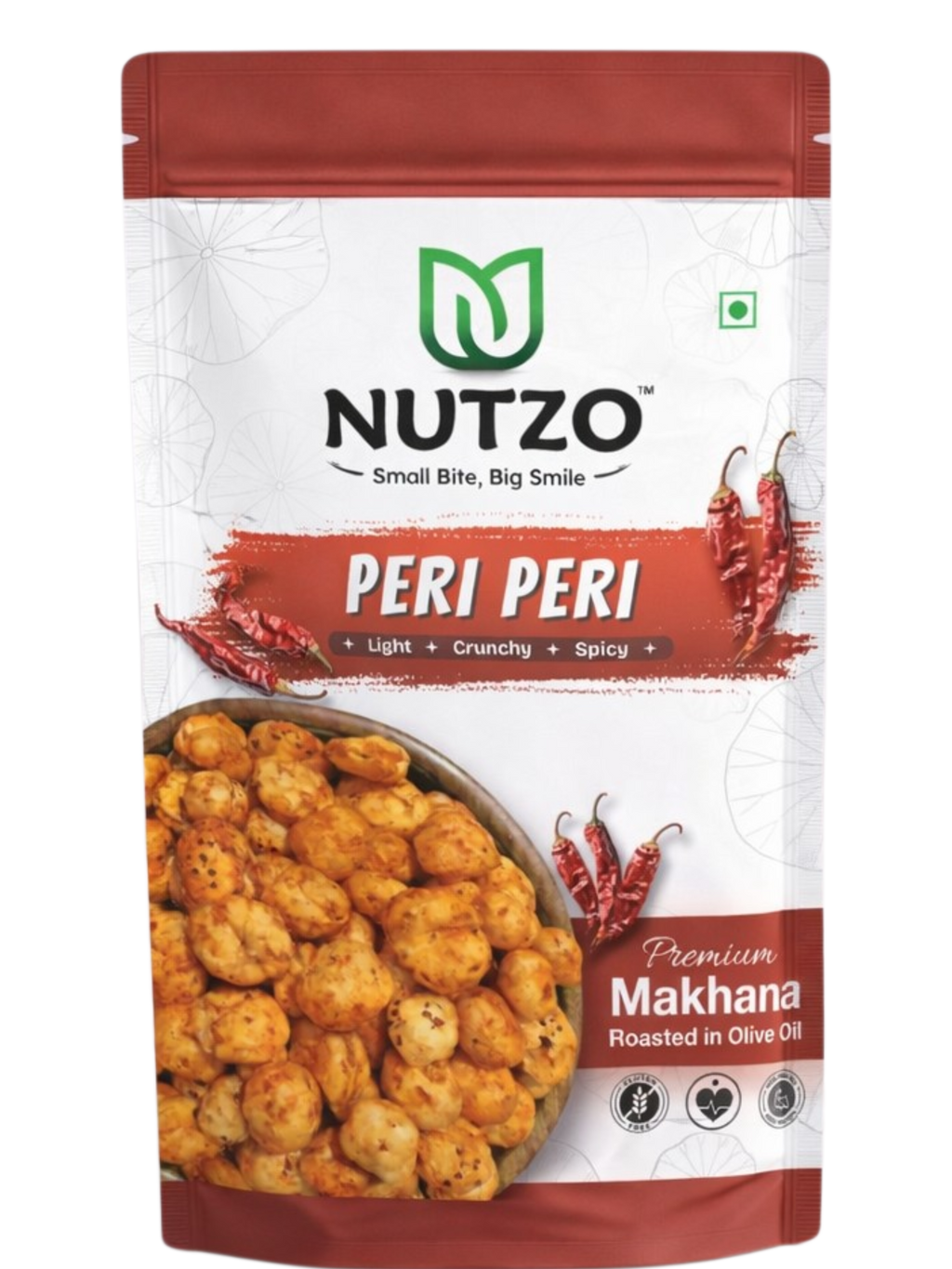 NUTZO Roasted Makhana | Peri Peri | 55g