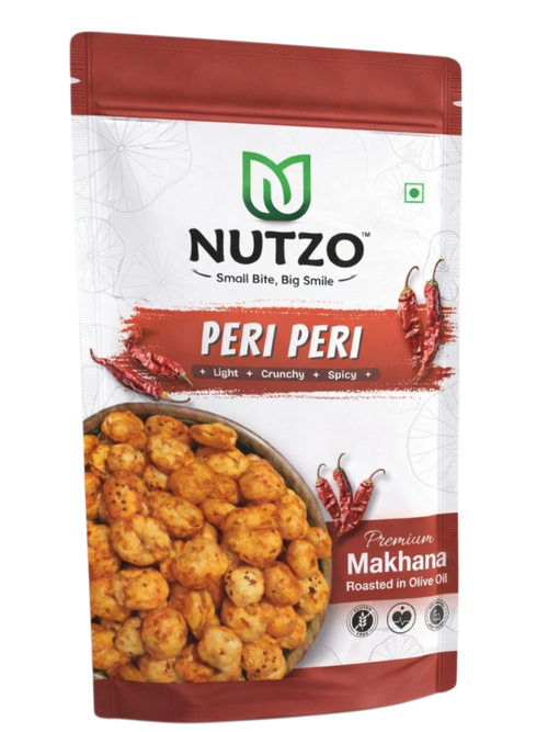 NUTZO Roasted Makhana | Healthy Crunchy Snack | 55g Packs