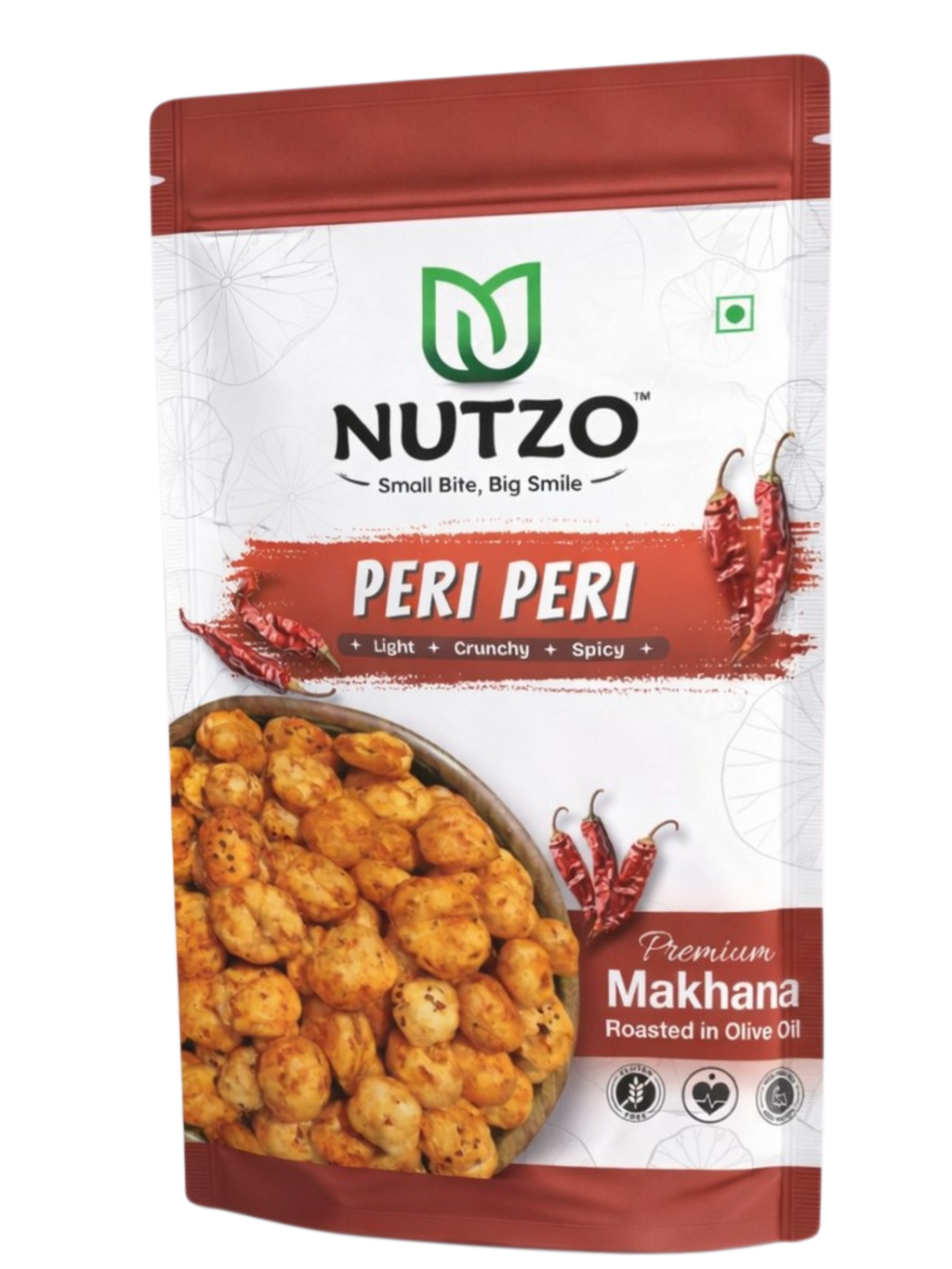 NUTZO Roasted Makhana | Peri Peri | 55g
