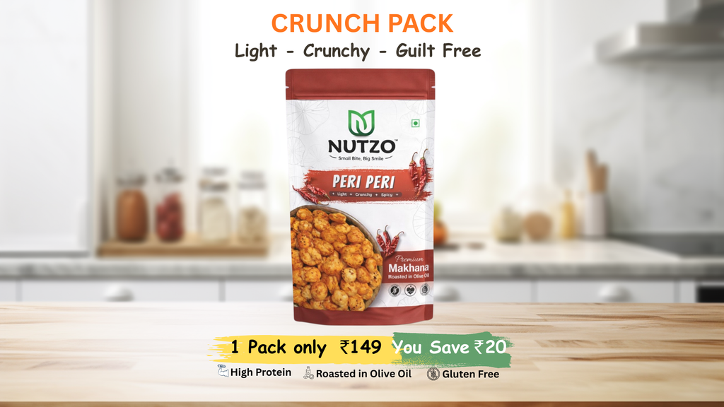 NUTZO Roasted Makhana | Peri Peri | 55g